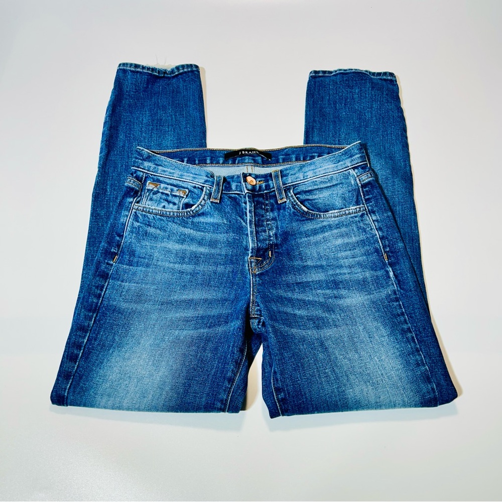 J Brand jeans Georgia Mid Slim Boyfriend jean distressed Buttonfly women size 24